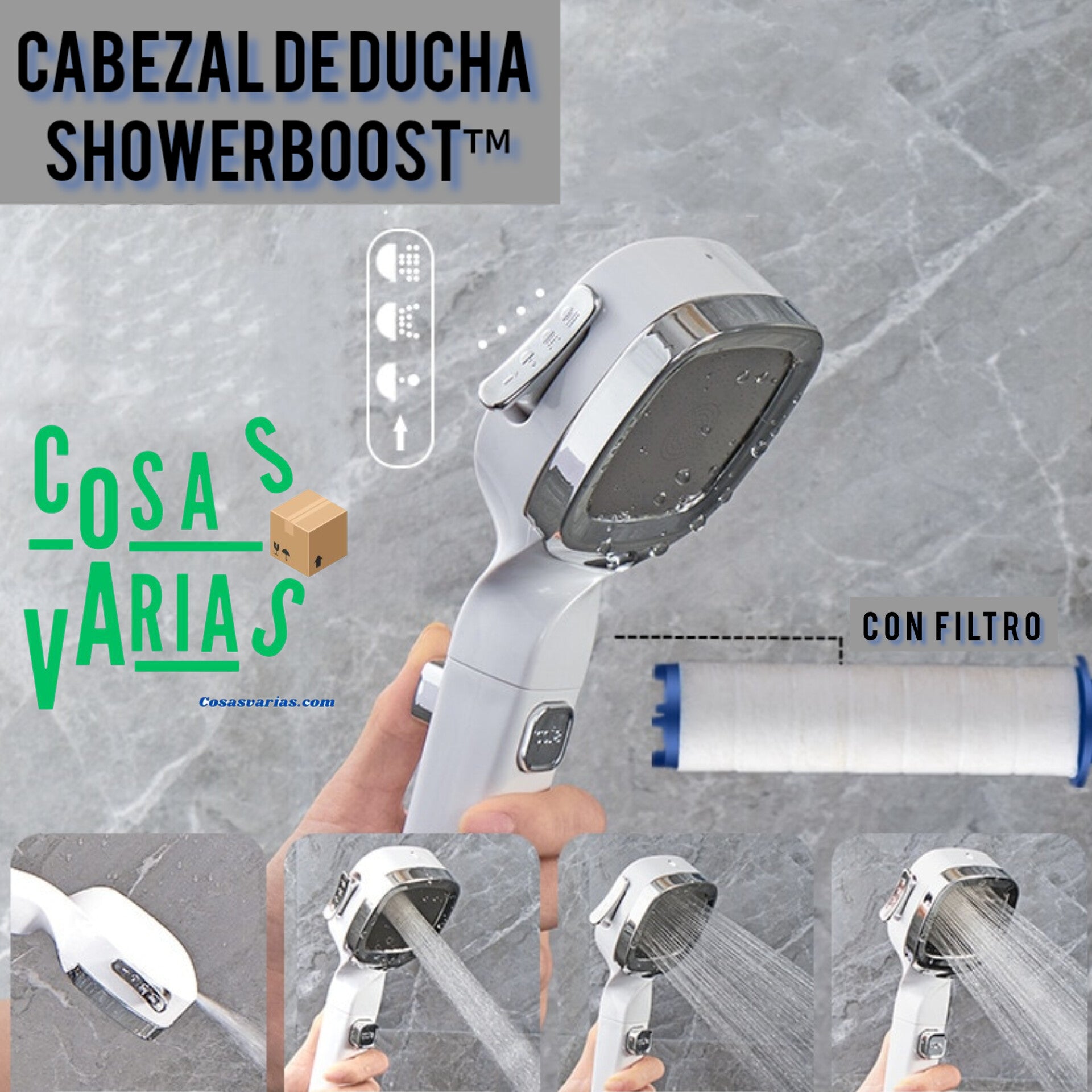 Cabezal de ducha ShowerBoost™