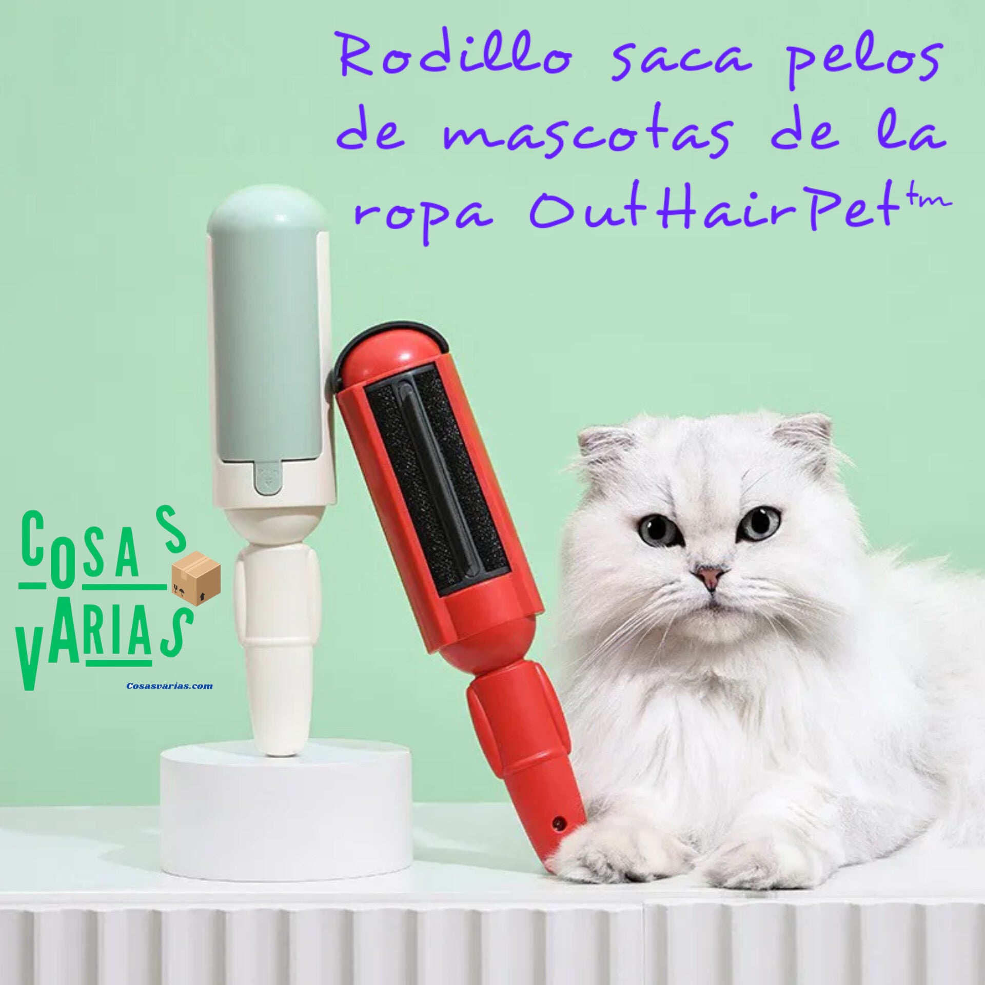 Rodillo saca pelos de mascotas de la ropa OutHairPet™