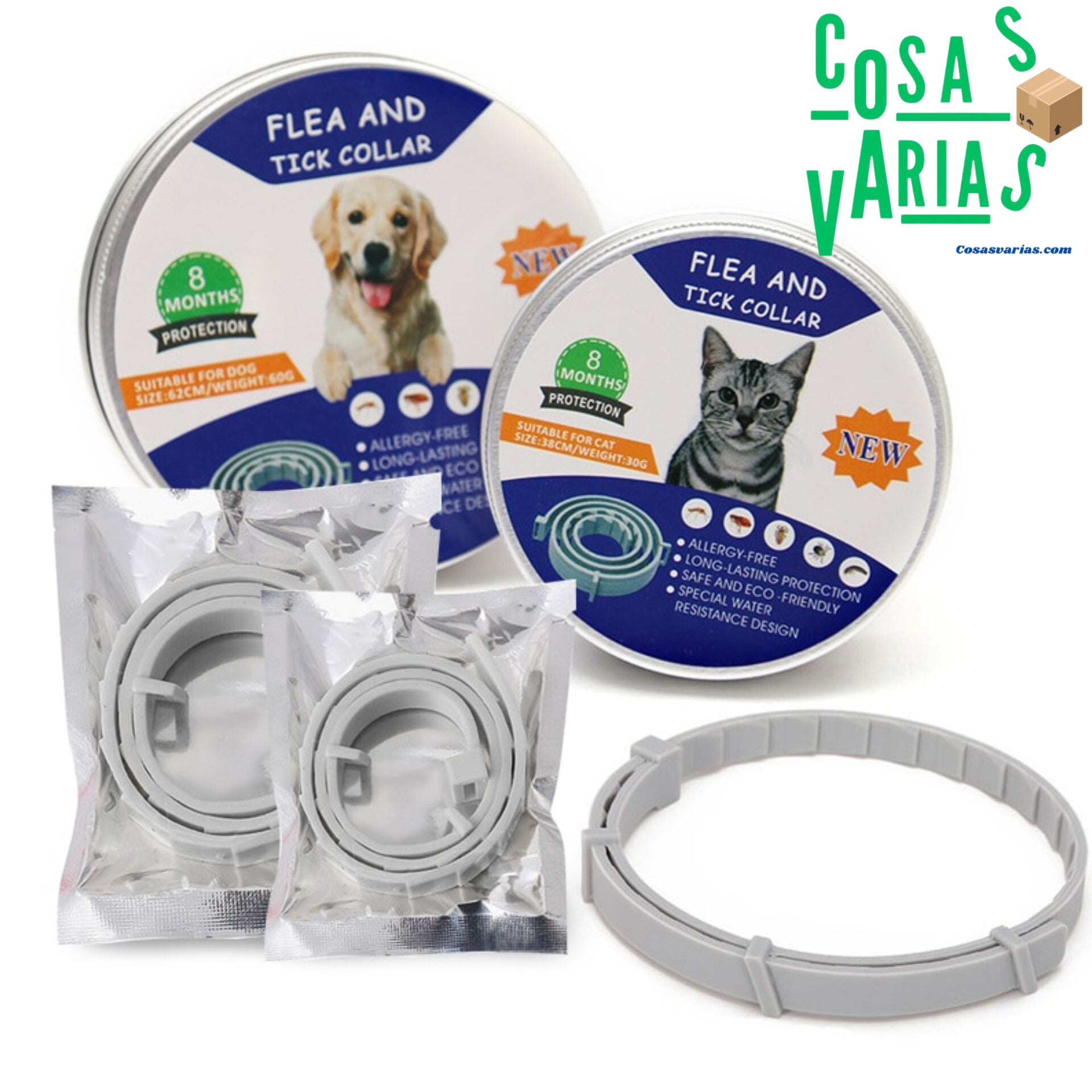 Collar anti pulgas y garrapatas PetProtectorShield™