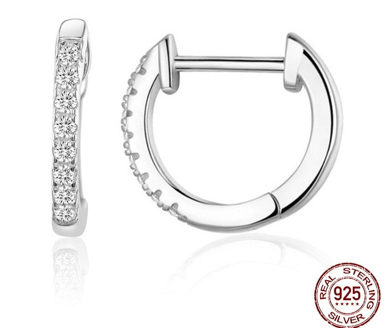 Pendientes de Plata con Circonita Cúbica Hugg™