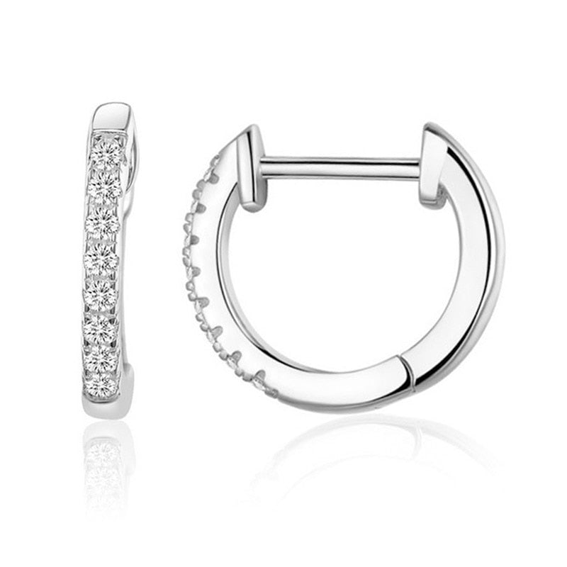 Pendientes de Plata con Circonita Cúbica Hugg™