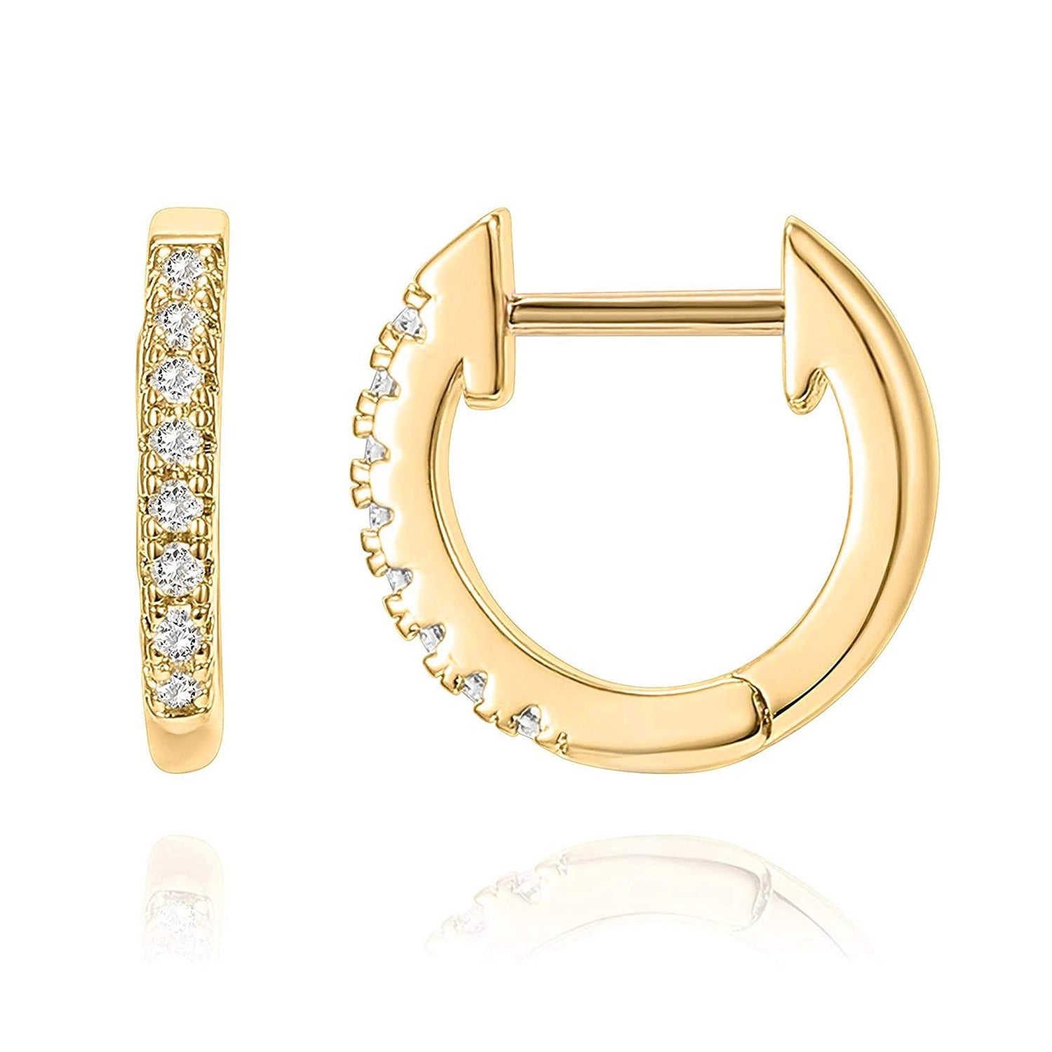 Pendientes de Plata con Circonita Cúbica Hugg™